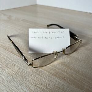 Versace Mod.1139 1221 Eyeglasses Silver Brown Frames READ 50-16-135